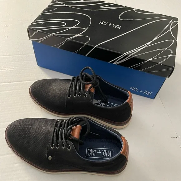 Max + Jack Boys Black Owen Dress Shoes Size 13M New - Picture 2 of 8